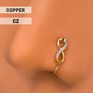 ⚜️𝟯𝟬%𝗢𝗙𝗙 𝗯𝘂𝗻𝗱𝗹𝗲𝘀 𝟯+⚜️ NEW CZ Infinity Fake Nose Ring
